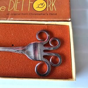 DIET FORK Christopher's Hand The Diet Fork 1977 Silver Plate
